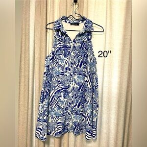 Fab'rik tropical print button down shirt dress